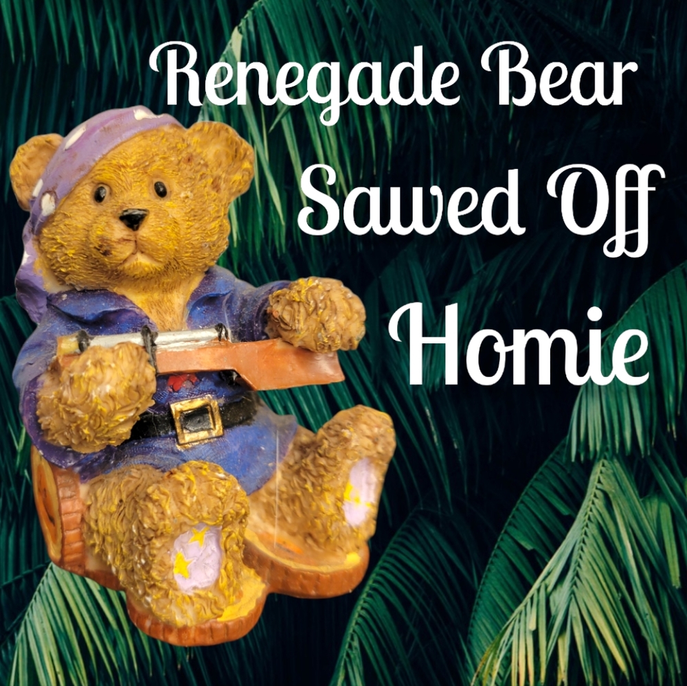 Vtg Renegade Bear Veteran Biker Figurine